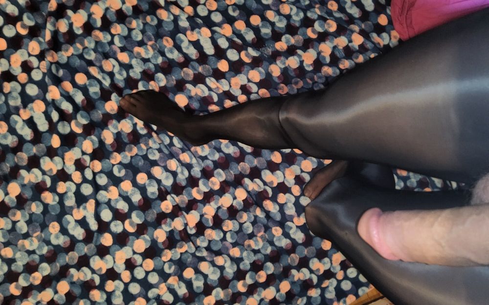 Shiny Black Pantyhose #9