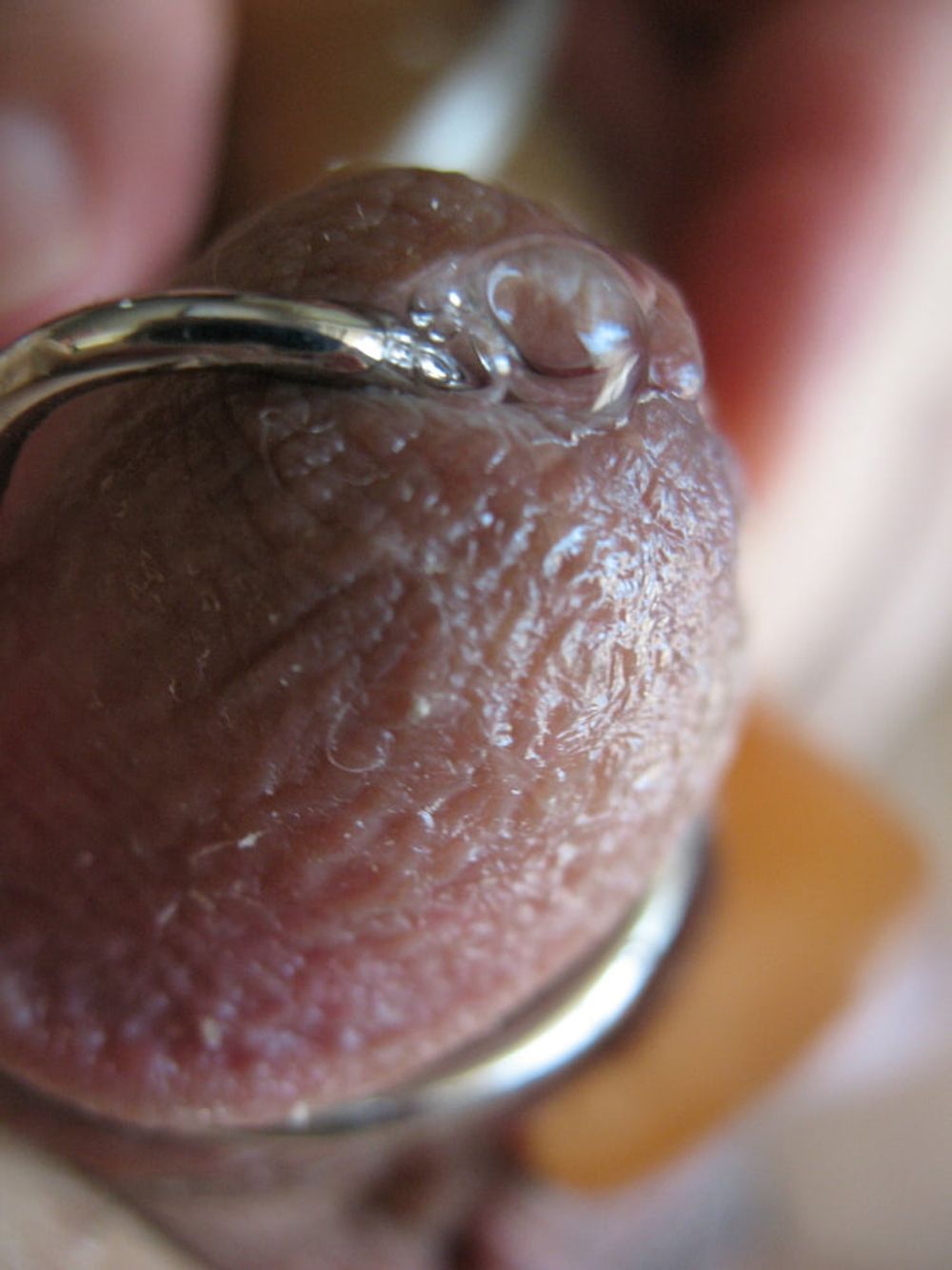 More steel in my cock with glans ring #47