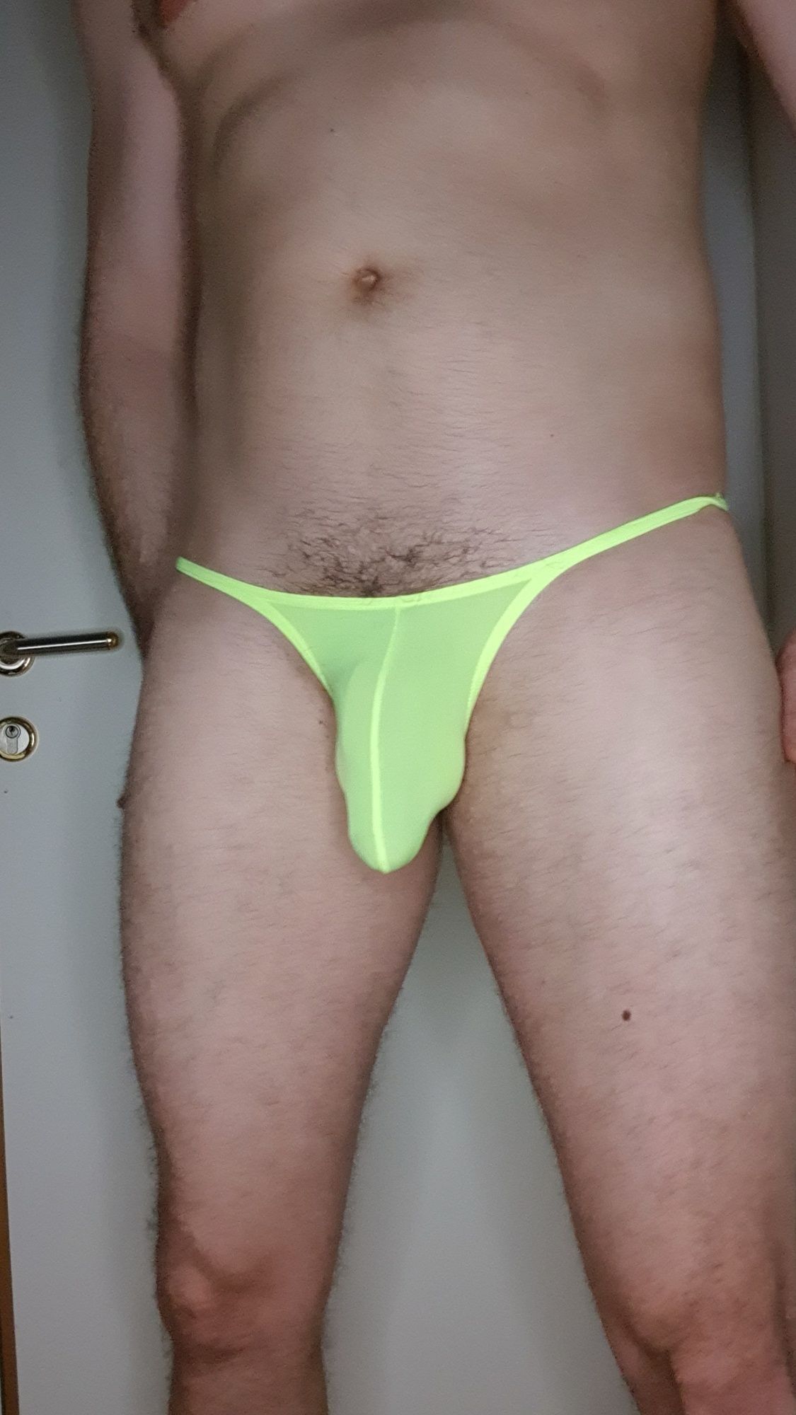 Oiled Bulge in yellow briefs #30
