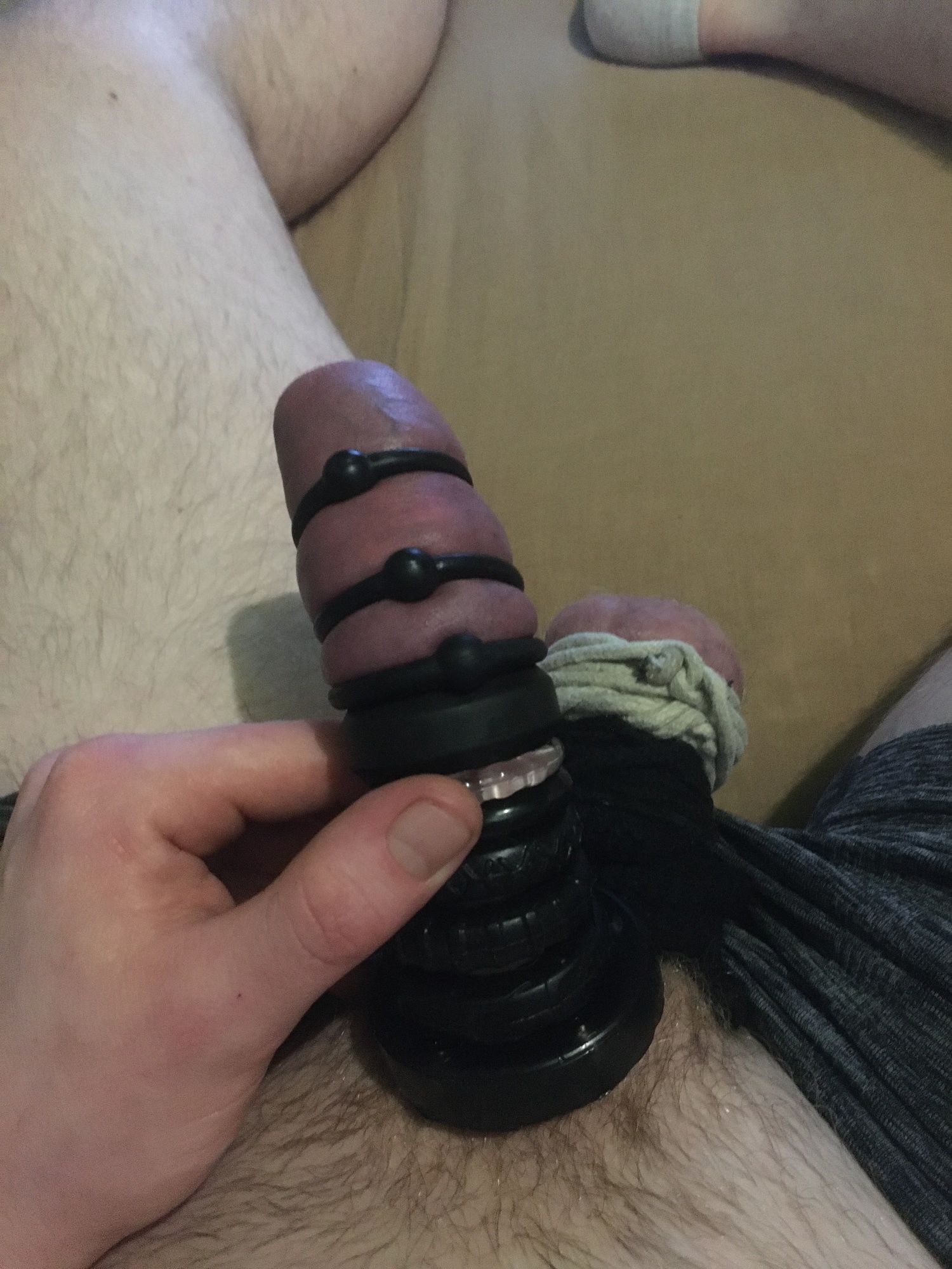 Bound Balls And Cock With Rings  #6
