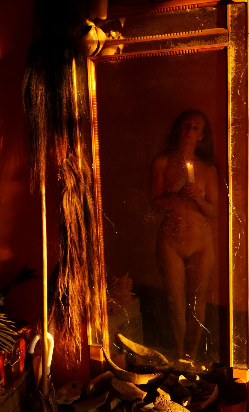 With Candle In antique Mirror #5