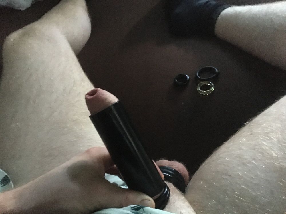 Balls With Rings And Cock With Homemade Cocksleeve And Rings #16