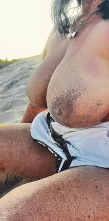 Biggest Tits at the beach ( . ) ( . )