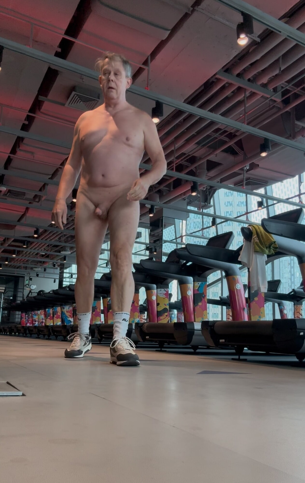 Naked fitnes in gym #7