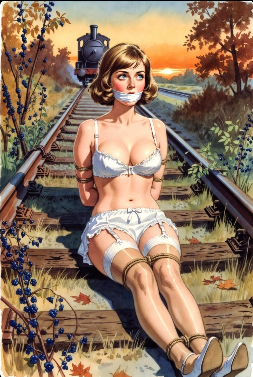 Pixwhores Experimental Enhanced: Stockings in the Railyard 1 #10