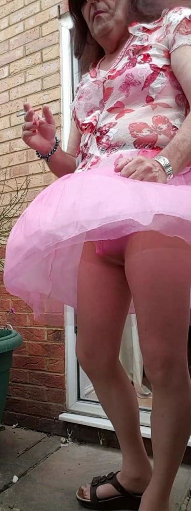 My pink tutu on a windy day #2