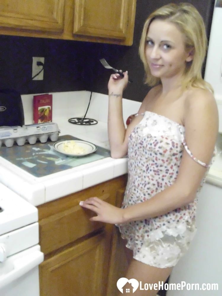 My wife really enjoys cooking while naked #38