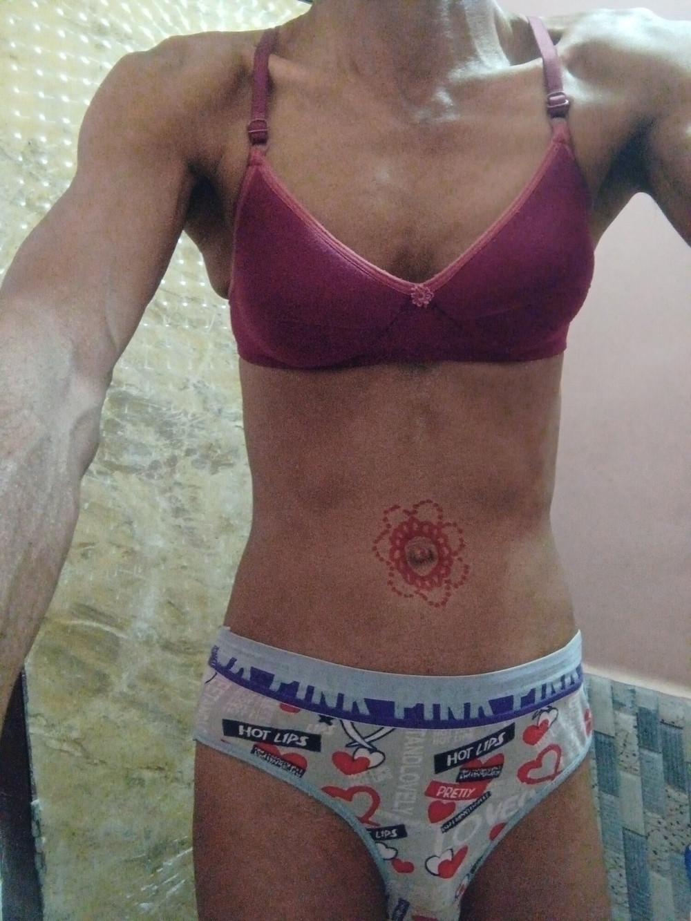 Sissy wearing bra panty #11