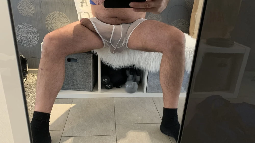 XXL Huge Cock Balls mesh shorts #47