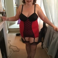 Pin up dress and corset stockings 