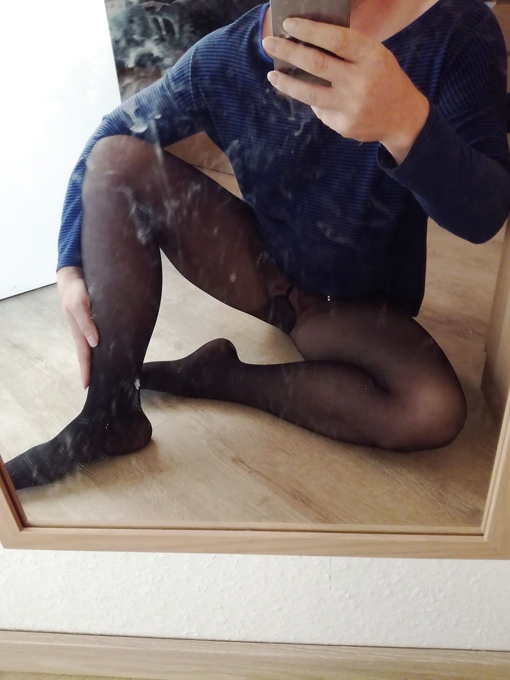 Me wearing black pantyhose #11