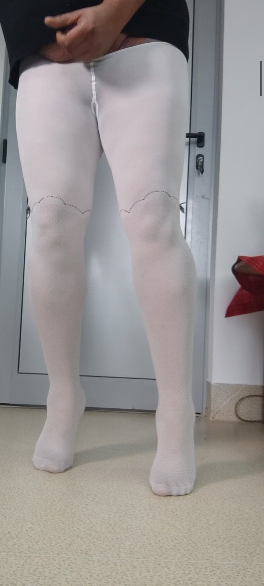 White pantyhose for teen is so sexy #43