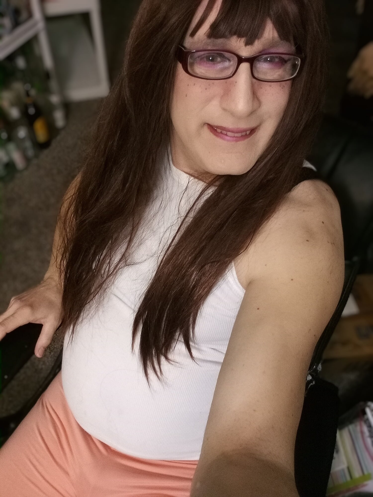 Horney home office tranny #2