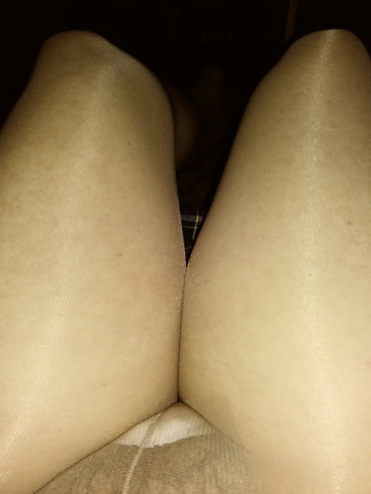 Me showing off my pretty legs and soft toes in pantyhose
