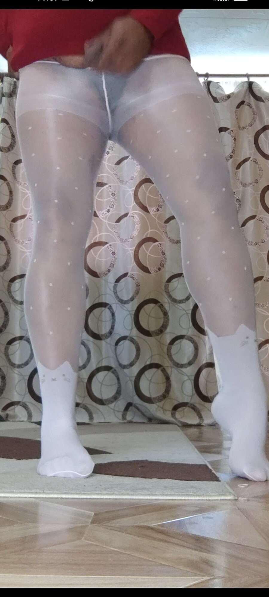 White pantyhose for teen #33