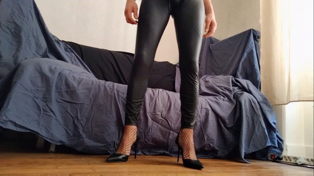 Bodystockings, heels and cum