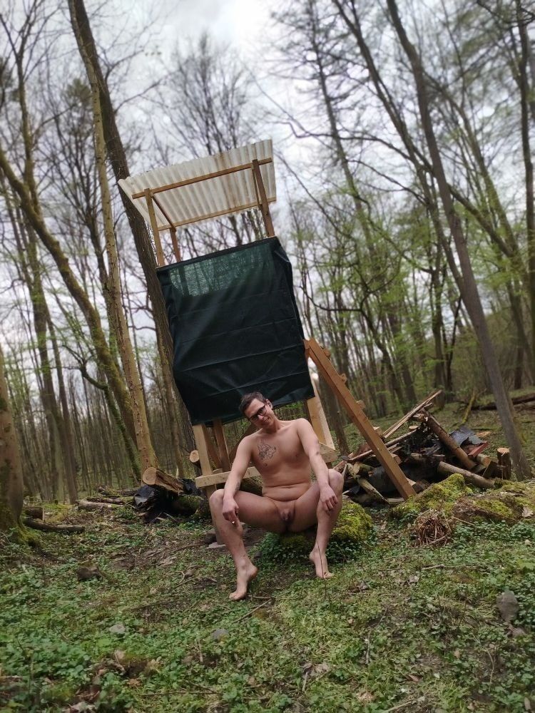 I'm nude on a perch in the forest  #33