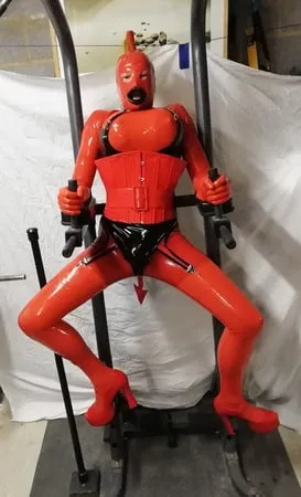 alison in rubber         