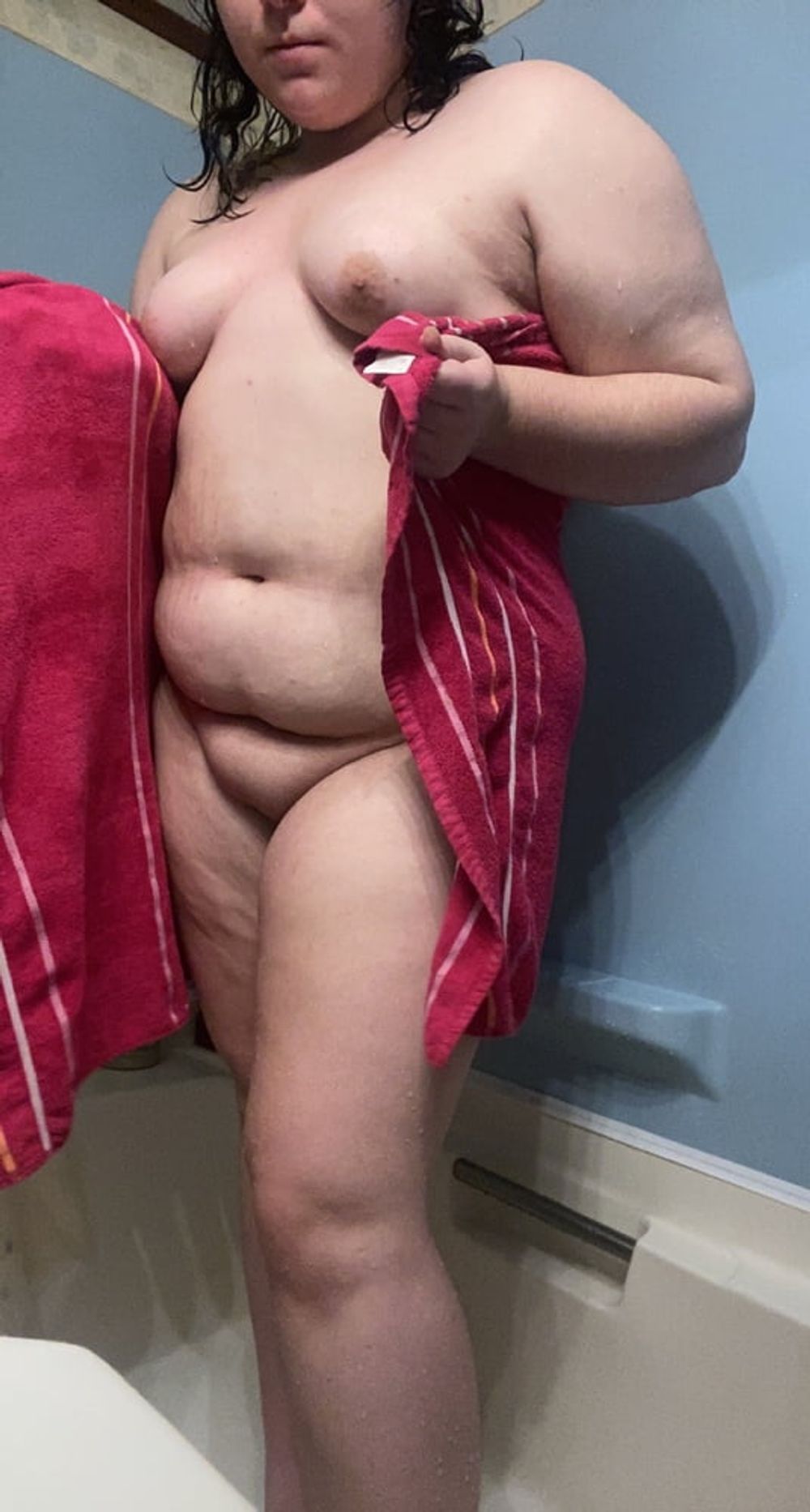 Sexy 18 year old teen BBW Lilac takes hot wet shower photos #20