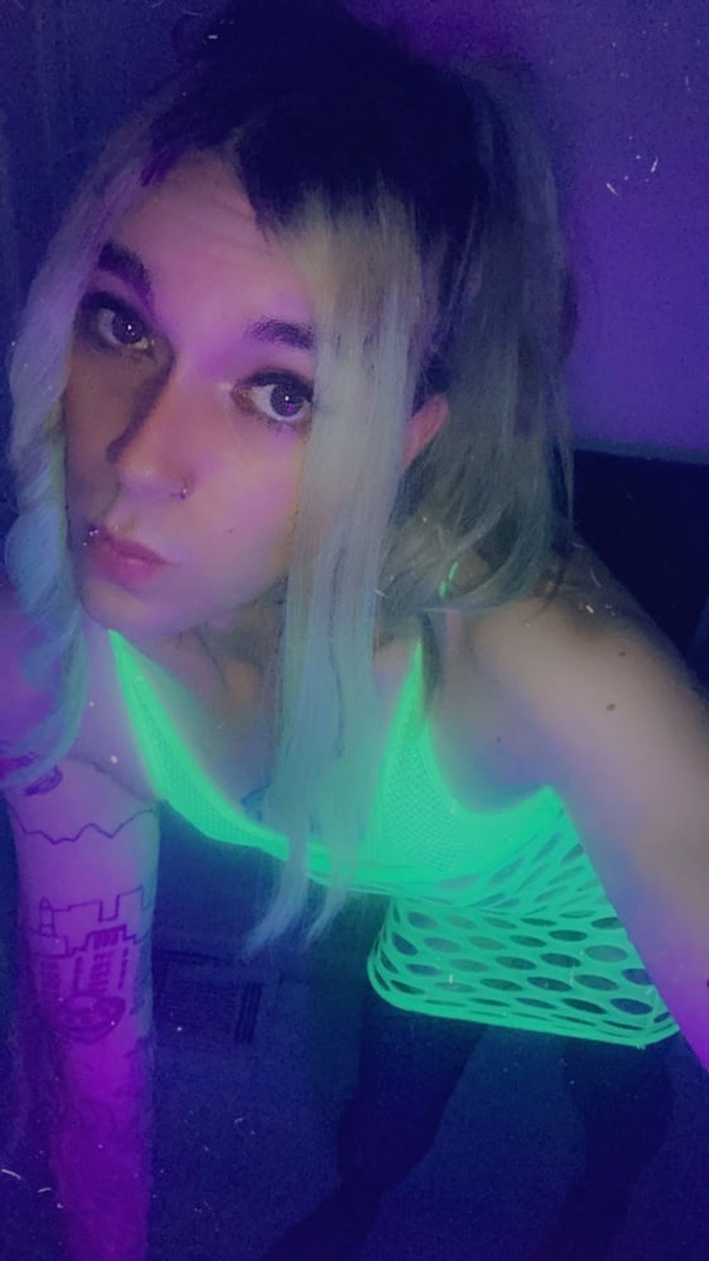 Blacklight Minidress Babe #37