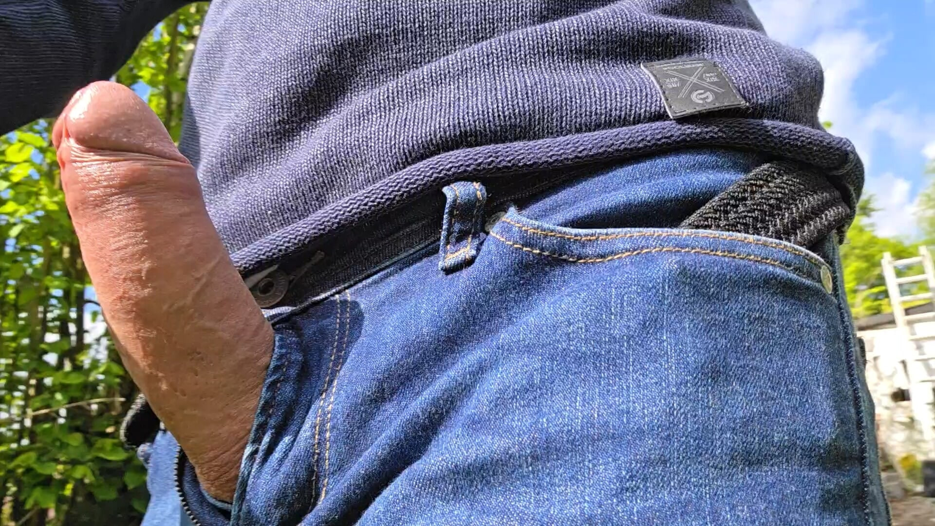 My big fat cock: playing outside and cumming! #9