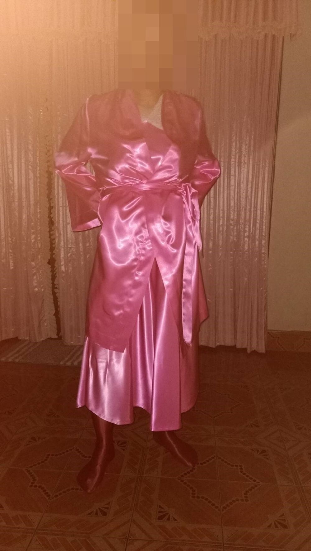 pink satin dress #6