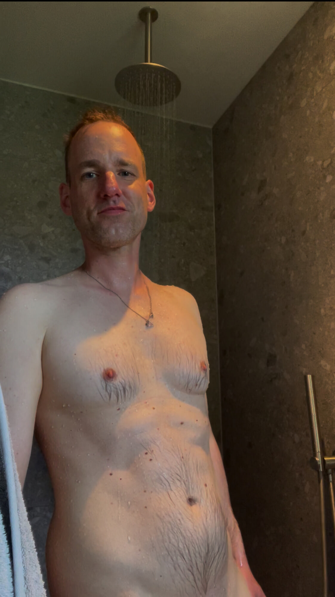 In the shower