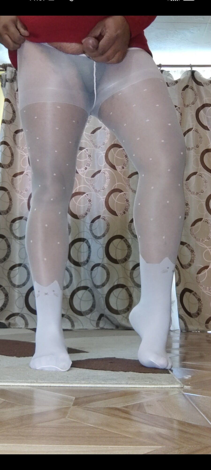 White pantyhose for teen #35