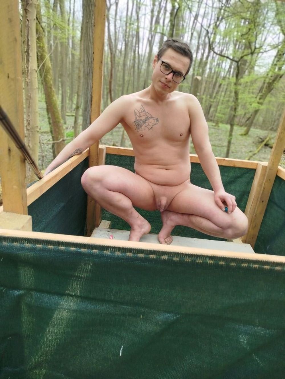 I&#039;m nude on a perch in the forest  #46