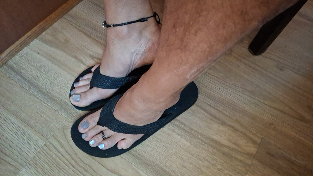 My feet in flip flops before it gets too cold #5