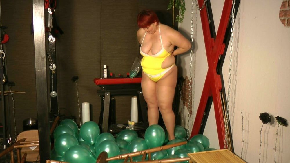 Balloon fun in a bathing suit #31