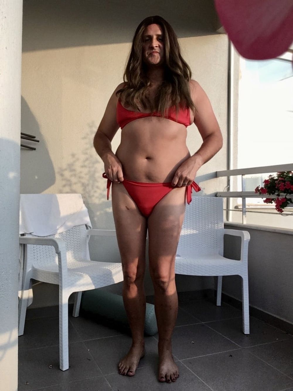 Red Bikini and tan lines #49