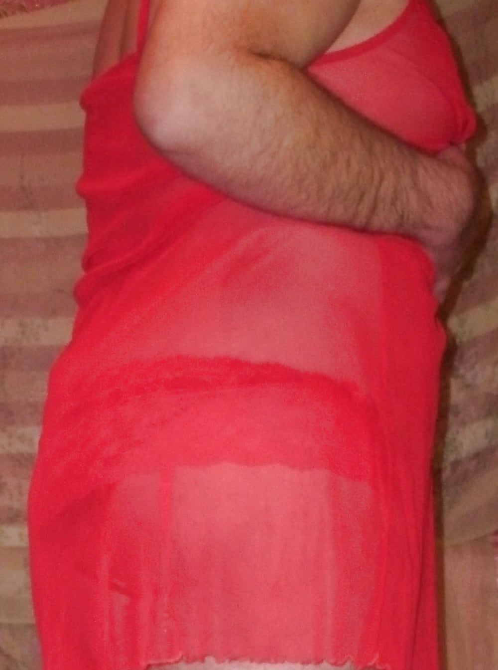 Sissy Boy Lovelaska - Sexy red nightgown #7