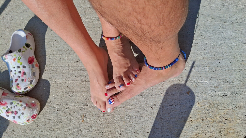 Sweet wet soles fresh from the pool #5