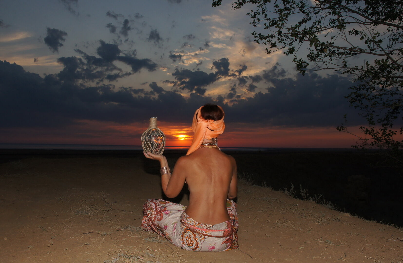 With a jug in the sunsetting sun #27