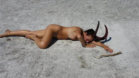 lying naked on the salt of the saltlake elton russia         