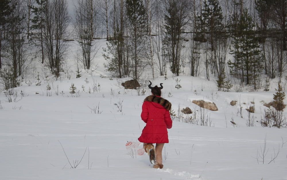 Naked on the Snow in Quarry #11