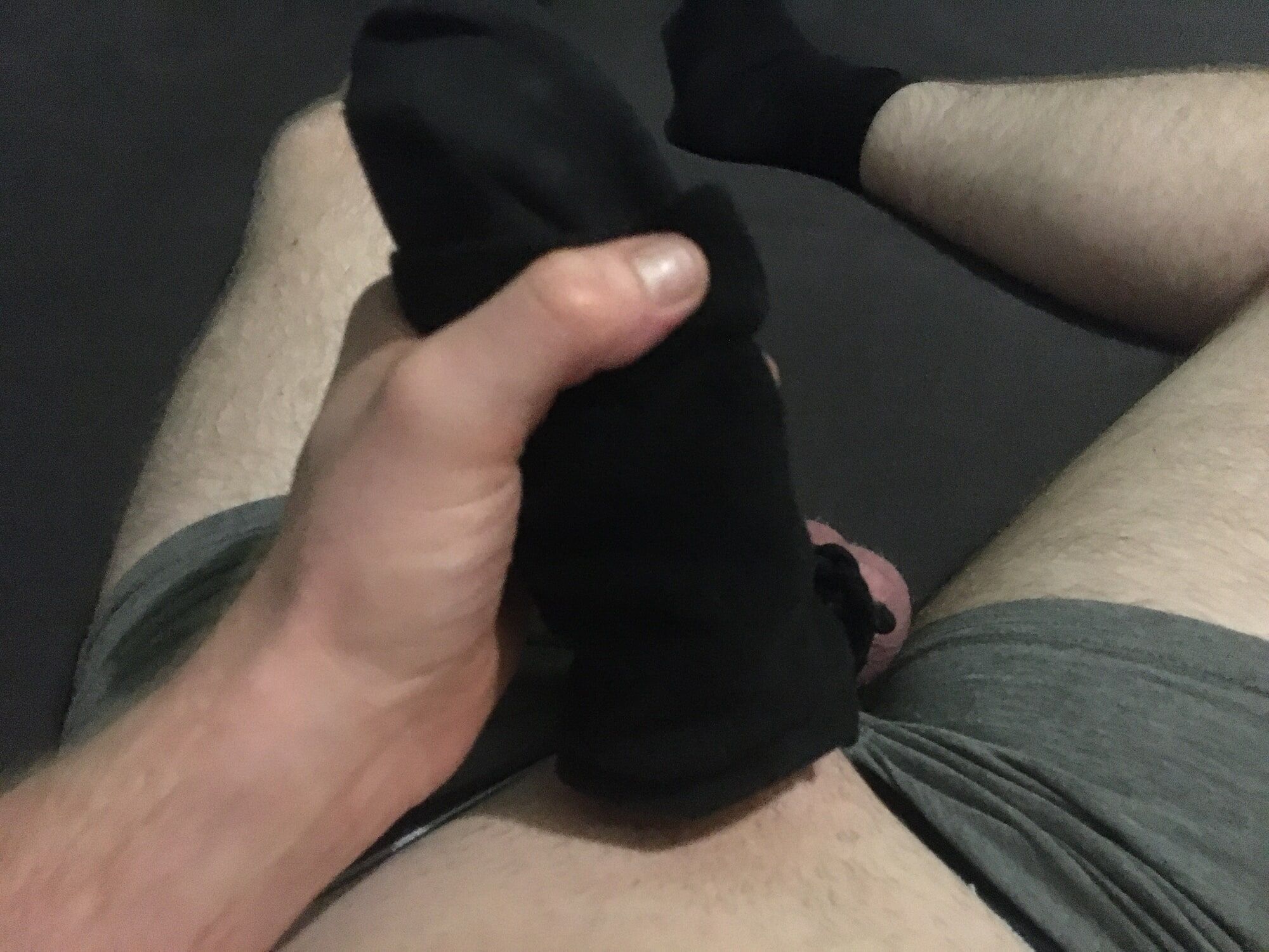 Shaved Bound Dick And Balls With Condom Sock Fucking #45