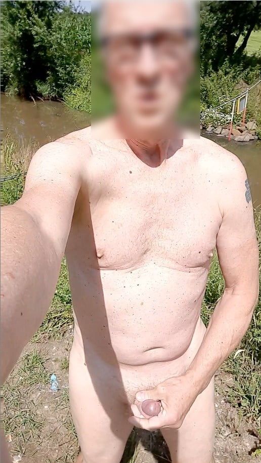 outdoor public naked exhibitionist edging sexshow cumshot #18