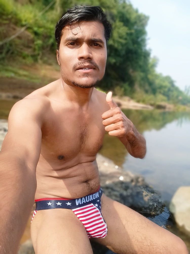 Hot photos shoot in river side bathing time  #18