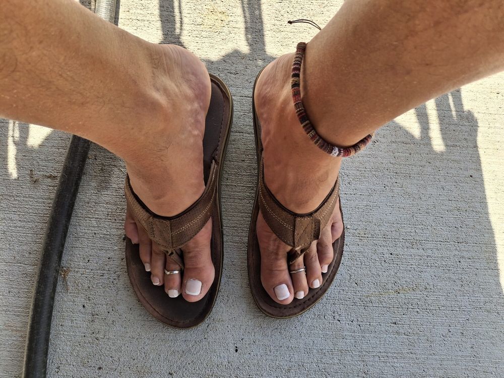 Sandals, nail polish and toe rings #24