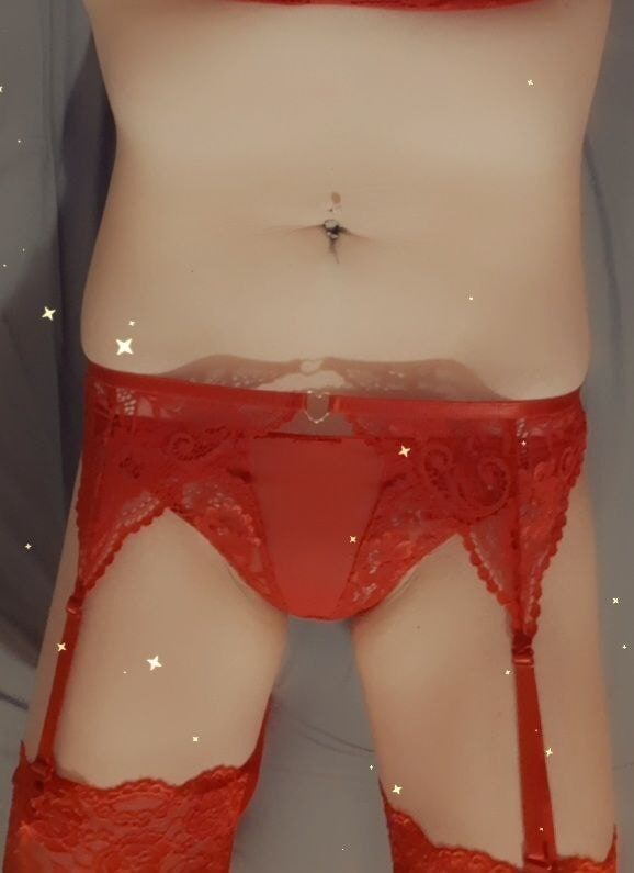 Localirishgirl wearing red lingerie #2