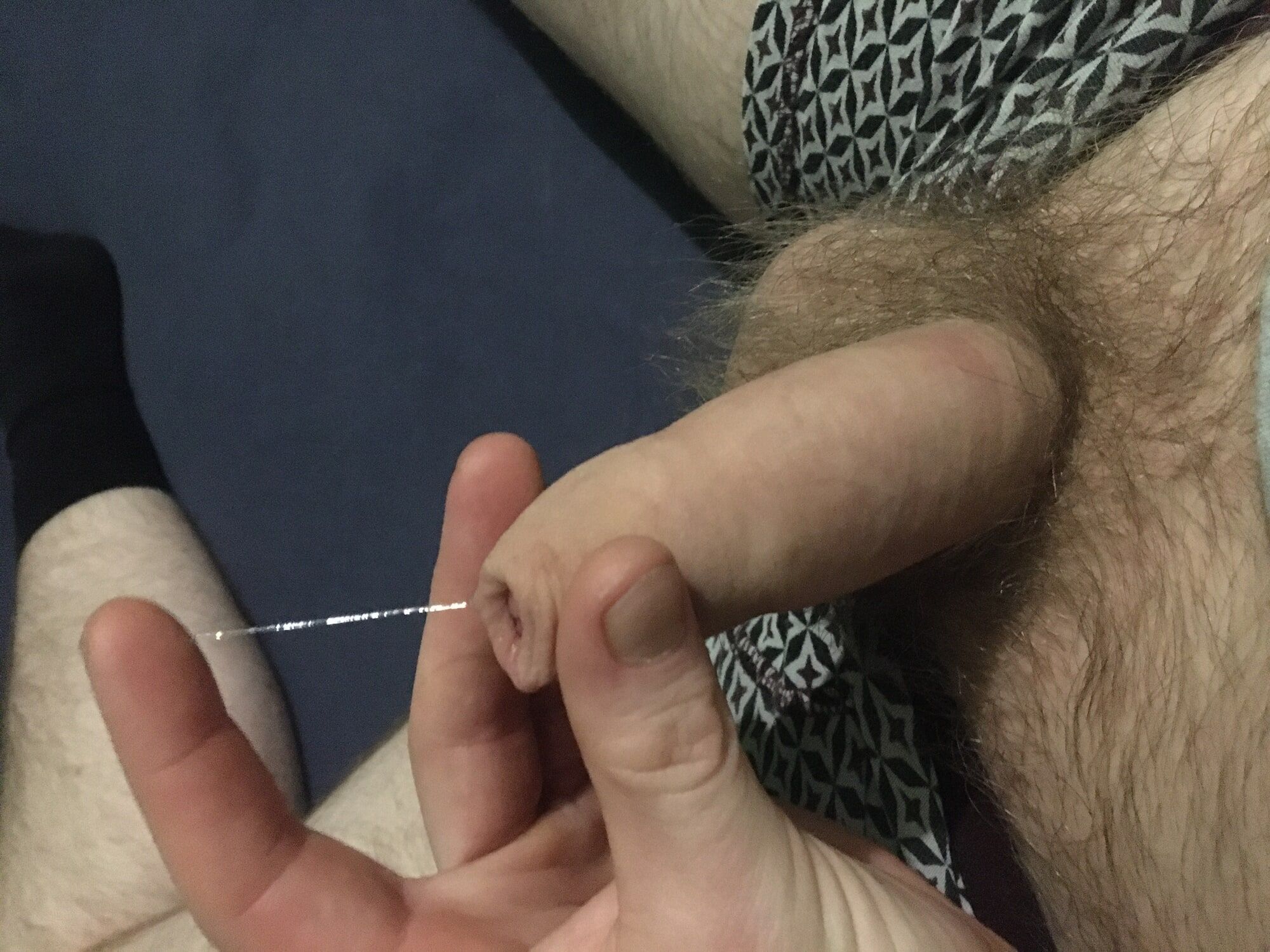 Hairy Dick And Balls Foreskin Pre-cum Play #54
