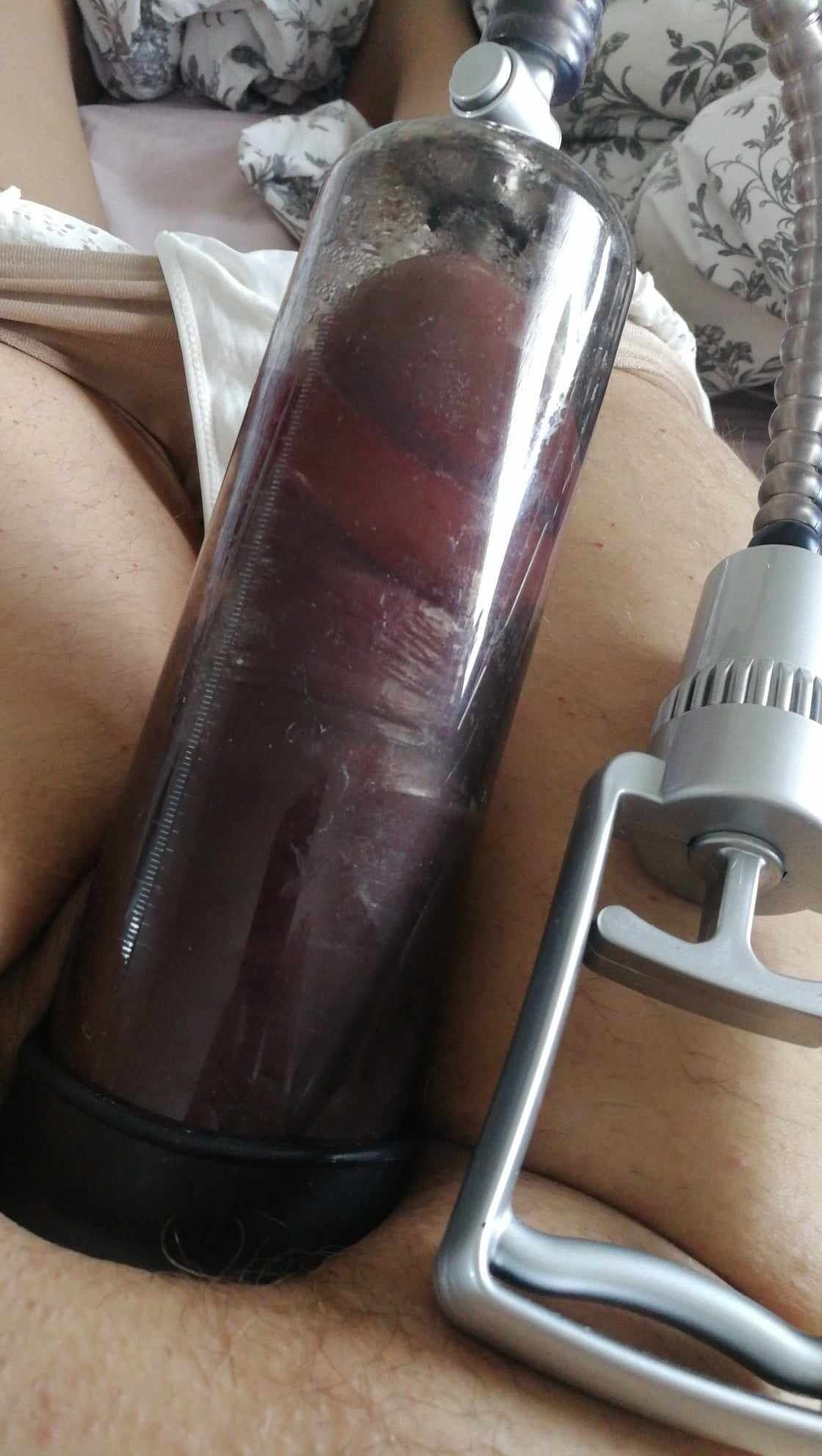 Pumping my cock until it's swollen and thick #5