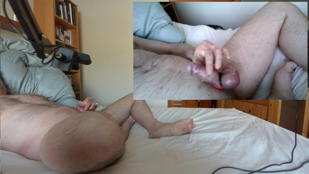 Two screen pics masturbation strapped cock #6