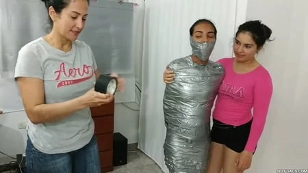 extreme triple layered duct tape mummification         