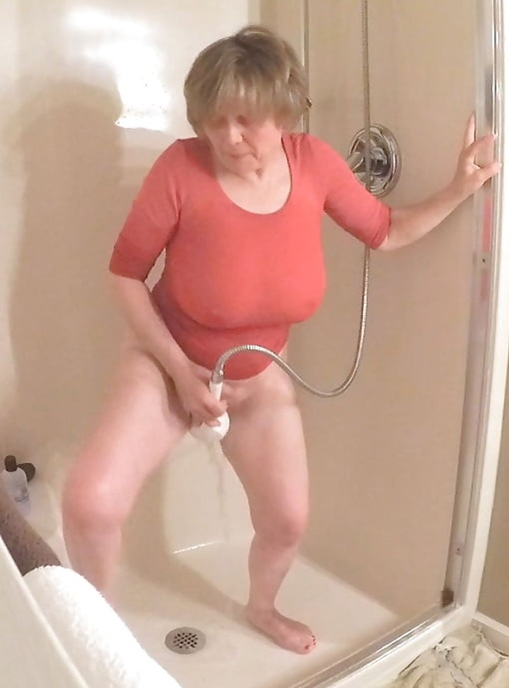 GILF masturbates in wet t-shirt #27