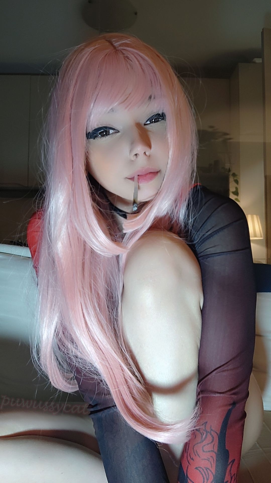 Pink Egirl Smoking #6