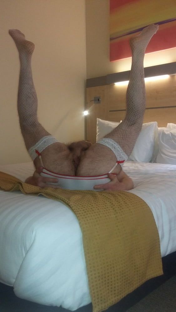 Sissy in lingerie in hotel room #11