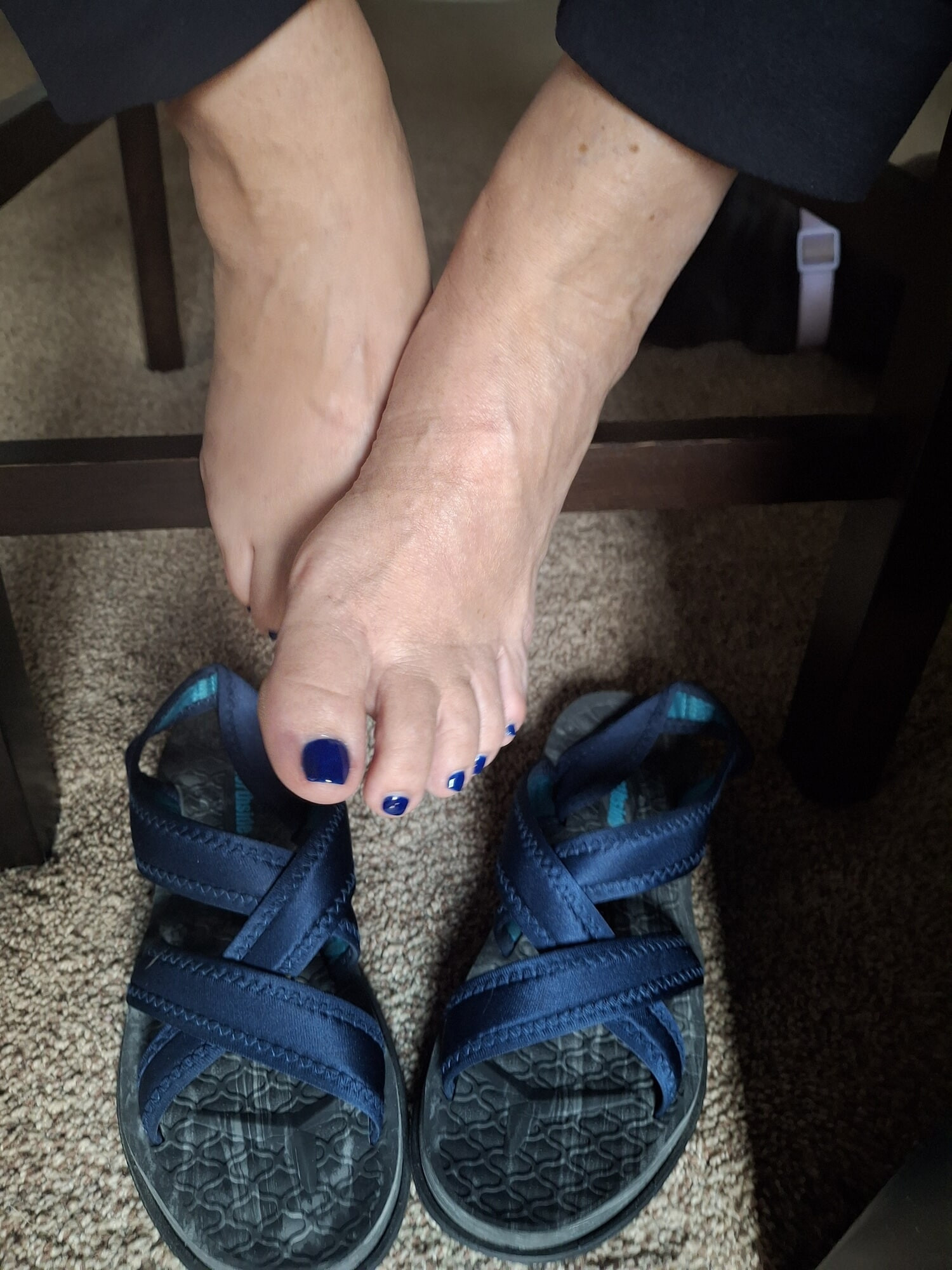 Cute Blue toes under the table #10